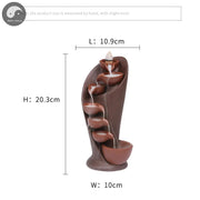 1pc,Handmade Torch Design Waterfall Incense Burner Creative Home Decor Incense Holder Portable Ceramic Censer (Without Incense)-Health Wisdom™