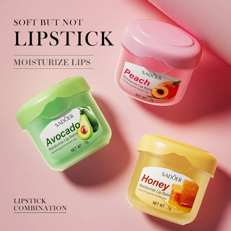 1pcs Honey Peach Lip Balm Long-lasting Moisturizing Non-sticky Lipstick Repairing Anti-wrinkle Lips Skin Care Lip Plumper-Health Wisdom™