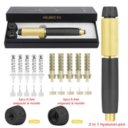 2 in1 Injection Gun Hyaluron Pen Kit + 0.3ml&0.5ml Ampoule Gold Hyaluronic Acid Pen Nebulizer Lip Injector Anti-Wrinkles Device-Health Wisdom™
