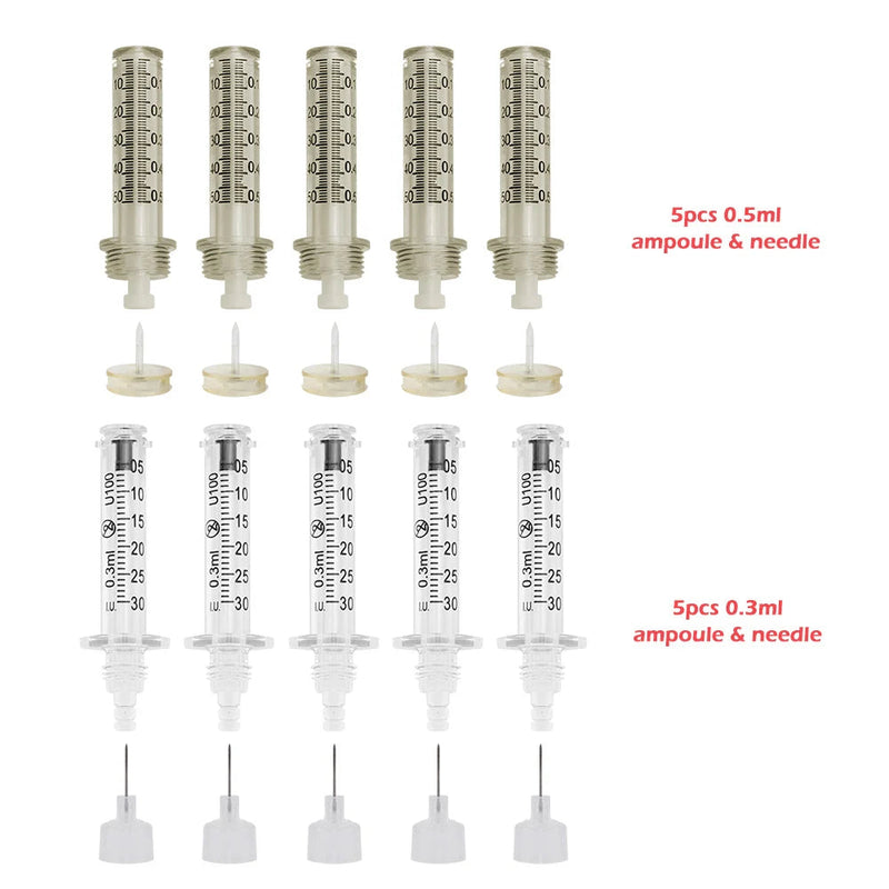2 in1 Injection Gun Hyaluron Pen Kit + 0.3ml&0.5ml Ampoule Gold Hyaluronic Acid Pen Nebulizer Lip Injector Anti-Wrinkles Device-Health Wisdom™