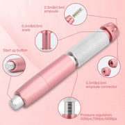 2 in1 Injection Gun Hyaluron Pen Kit + 0.3ml&0.5ml Ampoule Gold Hyaluronic Acid Pen Nebulizer Lip Injector Anti-Wrinkles Device-Health Wisdom™