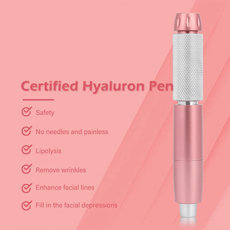 2 in1 Injection Gun Hyaluron Pen Kit + 0.3ml&0.5ml Ampoule Gold Hyaluronic Acid Pen Nebulizer Lip Injector Anti-Wrinkles Device-Health Wisdom™