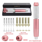 2 in1 Injection Gun Hyaluron Pen Kit + 0.3ml&0.5ml Ampoule Gold Hyaluronic Acid Pen Nebulizer Lip Injector Anti-Wrinkles Device-Health Wisdom™