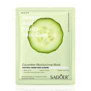 20 Pieces Natural Fruit Plant Facial Mask Sheets Moisturizing Oil-Control Blueberry Cucumber Pomegranate Fruit Aloe Face Mask-Health Wisdom™