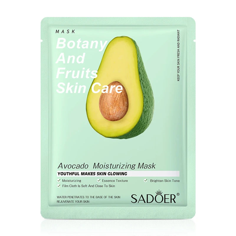 20 Pieces Natural Fruit Plant Facial Mask Sheets Moisturizing Oil-Control Blueberry Cucumber Pomegranate Fruit Aloe Face Mask-Health Wisdom™