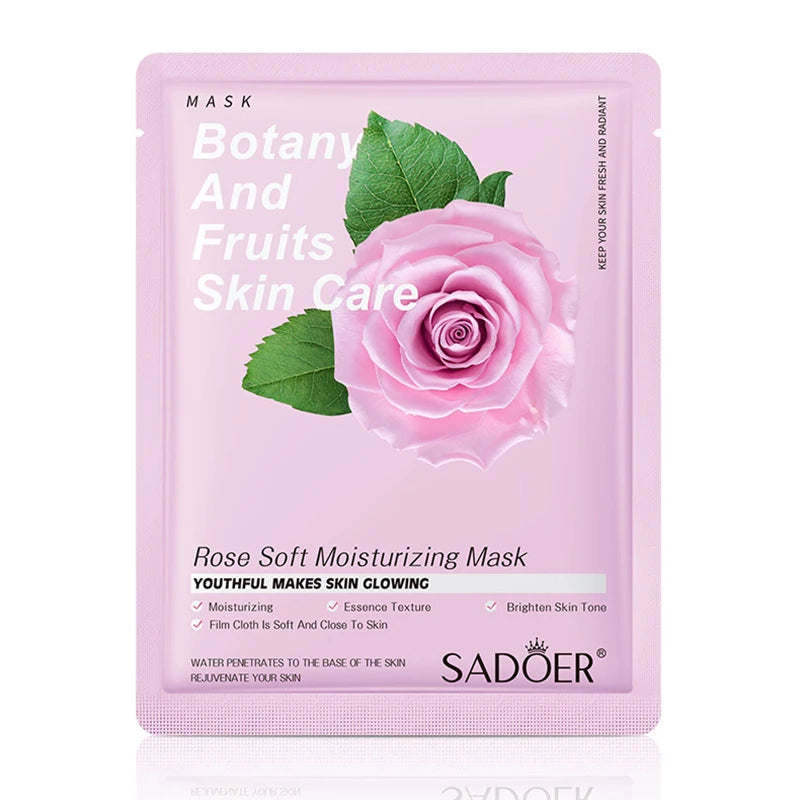 20 Pieces Natural Fruit Plant Facial Mask Sheets Moisturizing Oil-Control Blueberry Cucumber Pomegranate Fruit Aloe Face Mask-Health Wisdom™