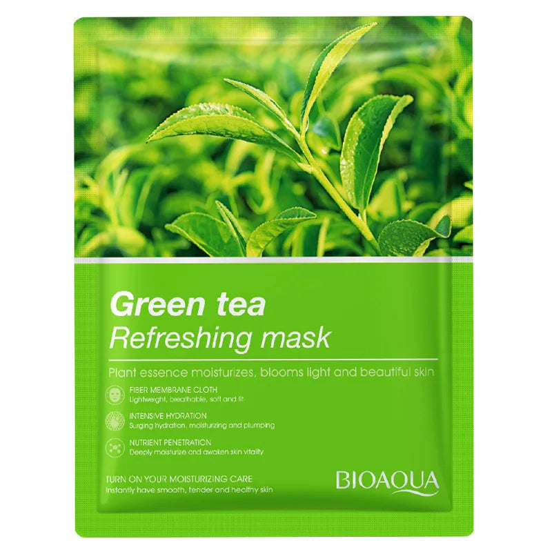 20 Pieces Natural Fruit Plant Facial Mask Sheets Moisturizing Oil-Control Blueberry Cucumber Pomegranate Fruit Aloe Face Mask-Health Wisdom™