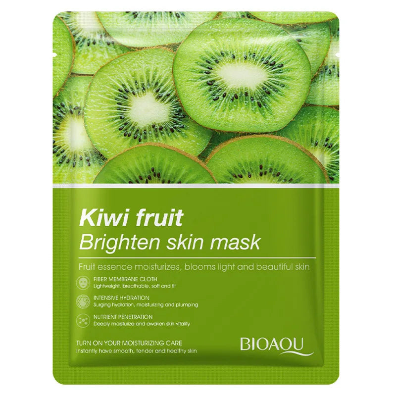 20 Pieces Natural Fruit Plant Facial Mask Sheets Moisturizing Oil-Control Blueberry Cucumber Pomegranate Fruit Aloe Face Mask-Health Wisdom™