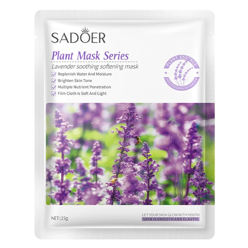 20 Pieces Plant Fruit Mask Sheets Set Hyaluronic Acid Rice Ginseng Broccoli Lavender Whitening Anti-wrinkle Skin Care-Health Wisdom™