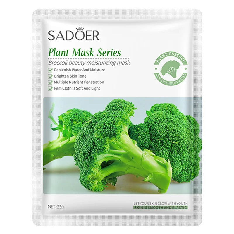 20 Pieces Plant Fruit Mask Sheets Set Hyaluronic Acid Rice Ginseng Broccoli Lavender Whitening Anti-wrinkle Skin Care-Health Wisdom™
