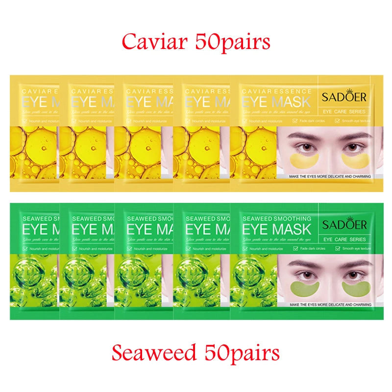 200pcs=100pairs Crystal Collagen Eye Mask Moisturizing Anti Dark Circles Eye Bags Anti-wrinkle Eye Patches Skin Care for Eyes-Health Wisdom™