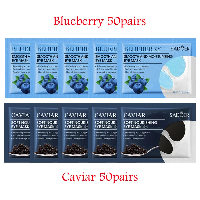 200pcs=100pairs Crystal Collagen Eye Mask Moisturizing Anti Dark Circles Eye Bags Anti-wrinkle Eye Patches Skin Care for Eyes-Health Wisdom™