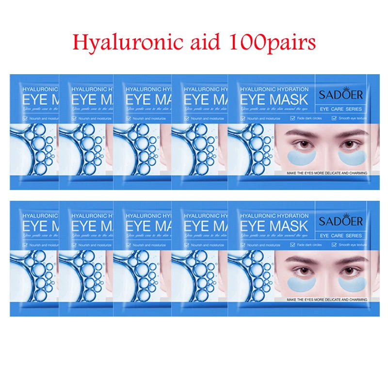 200pcs=100pairs Crystal Collagen Eye Mask Moisturizing Anti Dark Circles Eye Bags Anti-wrinkle Eye Patches Skin Care for Eyes-Health Wisdom™