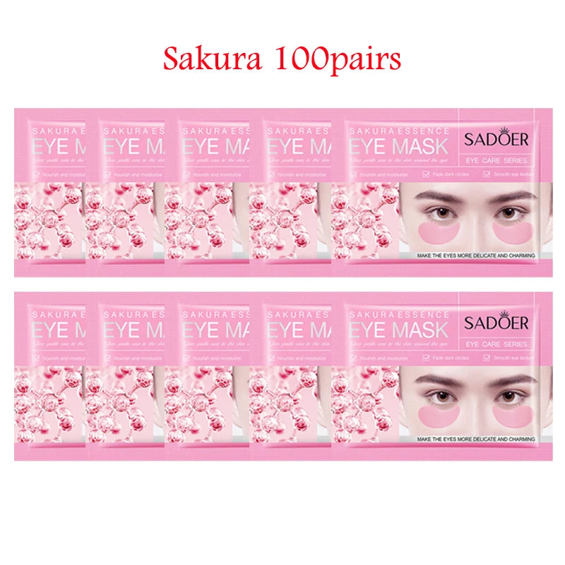200pcs=100pairs Crystal Collagen Eye Mask Moisturizing Anti Dark Circles Eye Bags Anti-wrinkle Eye Patches Skin Care for Eyes-Health Wisdom™
