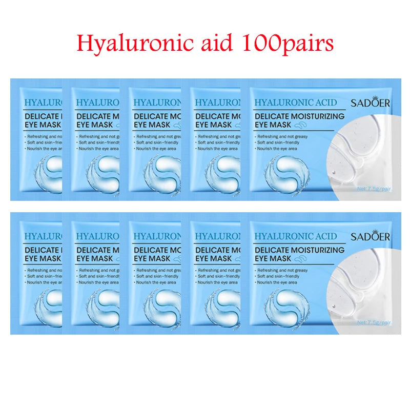 200pcs=100pairs Crystal Collagen Eye Mask Moisturizing Anti Dark Circles Eye Bags Anti-wrinkle Eye Patches Skin Care for Eyes-Health Wisdom™
