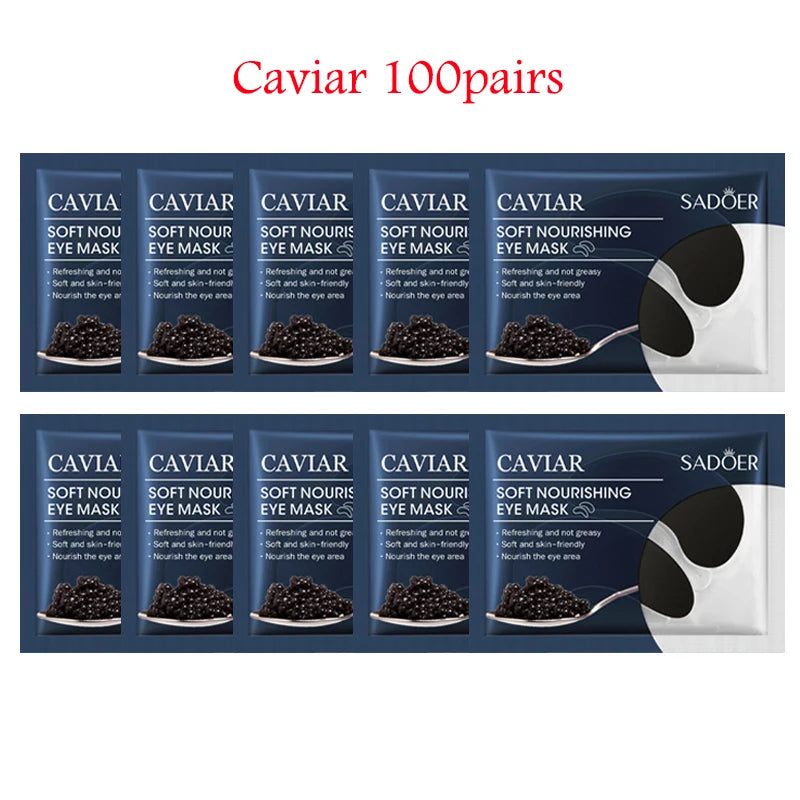 200pcs=100pairs Crystal Collagen Eye Mask Moisturizing Anti Dark Circles Eye Bags Anti-wrinkle Eye Patches Skin Care for Eyes-Health Wisdom™