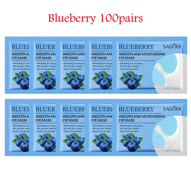 200pcs=100pairs Crystal Collagen Eye Mask Moisturizing Anti Dark Circles Eye Bags Anti-wrinkle Eye Patches Skin Care for Eyes-Health Wisdom™