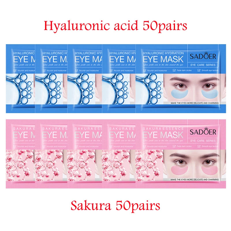 200pcs=100pairs Crystal Collagen Eye Mask Moisturizing Anti Dark Circles Eye Bags Anti-wrinkle Eye Patches Skin Care for Eyes-Health Wisdom™