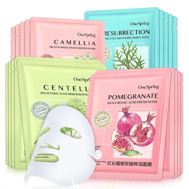 20Pcs Face Mask Sets Fresh Fruit Face Care Sheet Masks Hydrating Anti-aging Oil Control Acne Treatment Facial Mask Skin Care Set-Health Wisdom™