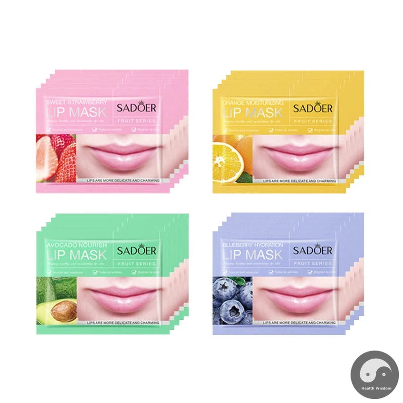 20Pcs Fruit Moisturizing Collagen Lip Mask Hydrating Repair Lips Care Moisturizer Lips Plump Gel Skincare Smoothing Lip Patches-Health Wisdom™
