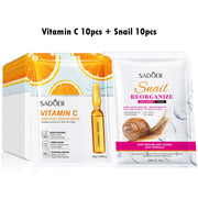 20pcs 24K Gold Vitamin C Hyaluronic Acid Face Mask Moisturizing skincare Anti Wrinkle Whitening Facial Masks Skin Care Products-Health Wisdom™