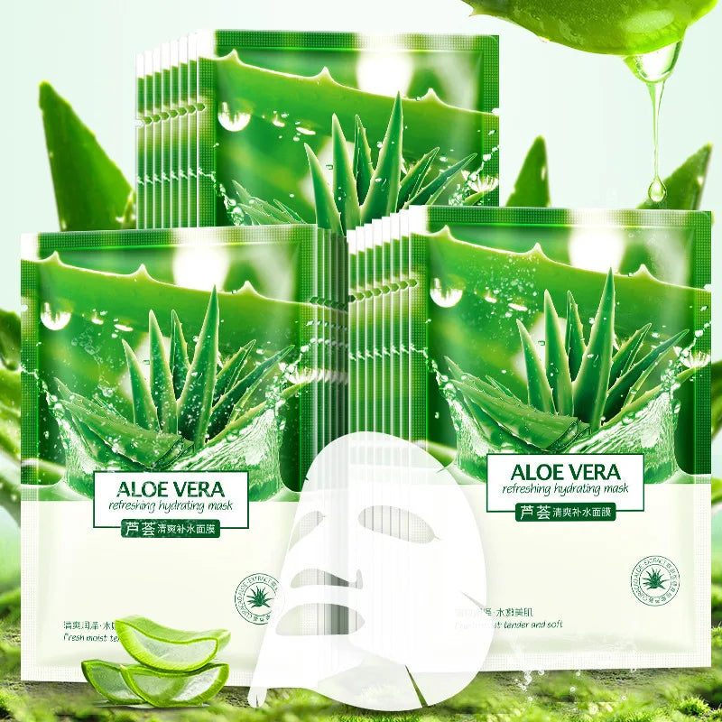20pcs Aloe Seaweed Face Mask skincare Moisturizing Anti-Aging Face Sheet Mask Facial Masks Beauty Facial Skin Care Products-Health Wisdom™