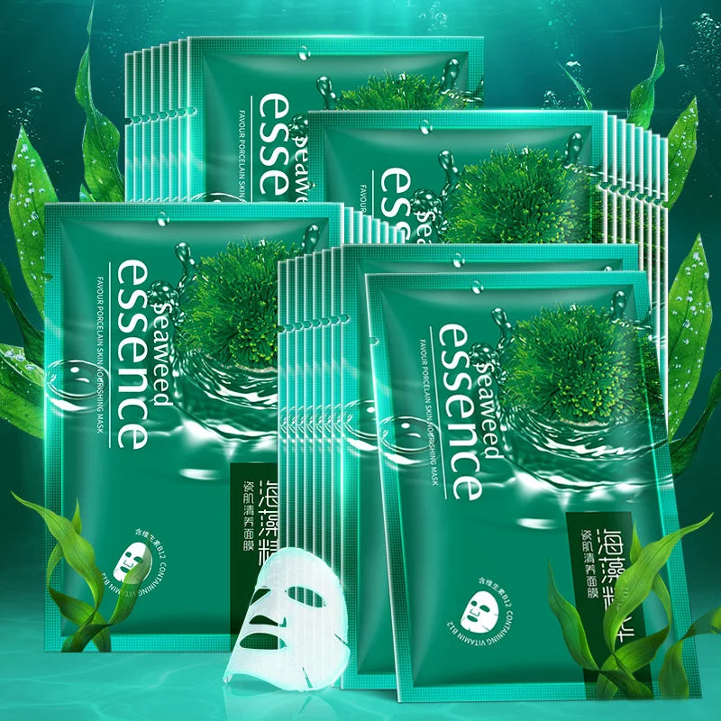 20pcs Aloe Seaweed Face Mask skincare Moisturizing Anti-Aging Face Sheet Mask Facial Masks Beauty Facial Skin Care Products-Health Wisdom™