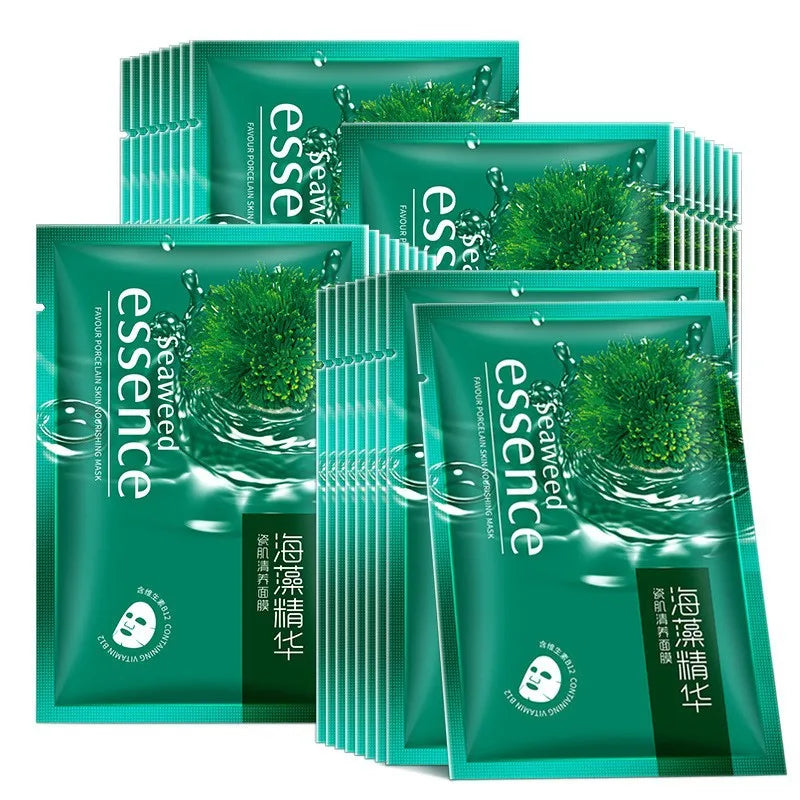20pcs Aloe Seaweed Face Mask skincare Moisturizing Anti-Aging Face Sheet Mask Facial Masks Beauty Facial Skin Care Products-Health Wisdom™