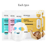 20pcs BIOAQUA Snail Hyaluronic Acid Face Mask skincare Moisturizing Anti Wrinkle Whitening Facial Masks Face Skin Care Products-Health Wisdom™