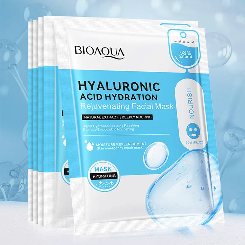 20pcs BIOAQUA Snail Hyaluronic Acid Face Mask skincare Moisturizing Anti Wrinkle Whitening Facial Masks Face Skin Care Products-Health Wisdom™