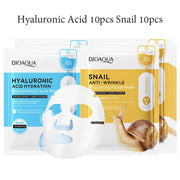 20pcs BIOAQUA Snail Hyaluronic Acid Face Mask skincare Moisturizing Anti Wrinkle Whitening Facial Masks Face Skin Care Products-Health Wisdom™
