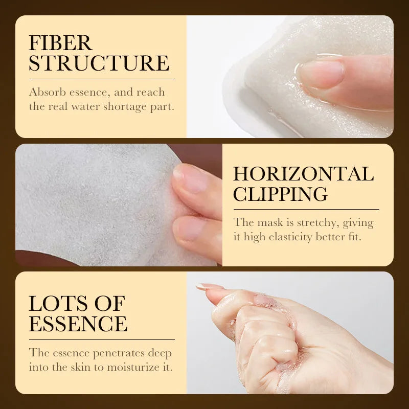 20pcs Gold Hyaluronic Acid Face Mask Facial skincare Anti Wrinkle Moisturizing Anti-Aging Facial Masks Face Skin Care Products-Health Wisdom™