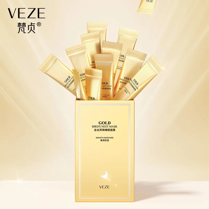 20pcs Golden Collagen Sleeping Face Masks Moisturize Skin Brighten No-wash Night Face Care Facial Mask korean Skin Care Products-Health Wisdom™