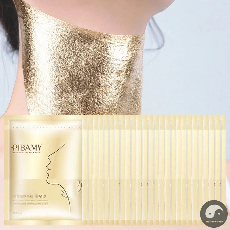 20pcs Golden Neck Mask Moisturizing Anti Wrinkles Anti-aging Firming skincare Neck Masks Beauty Necks Skin Care Products-Health Wisdom™