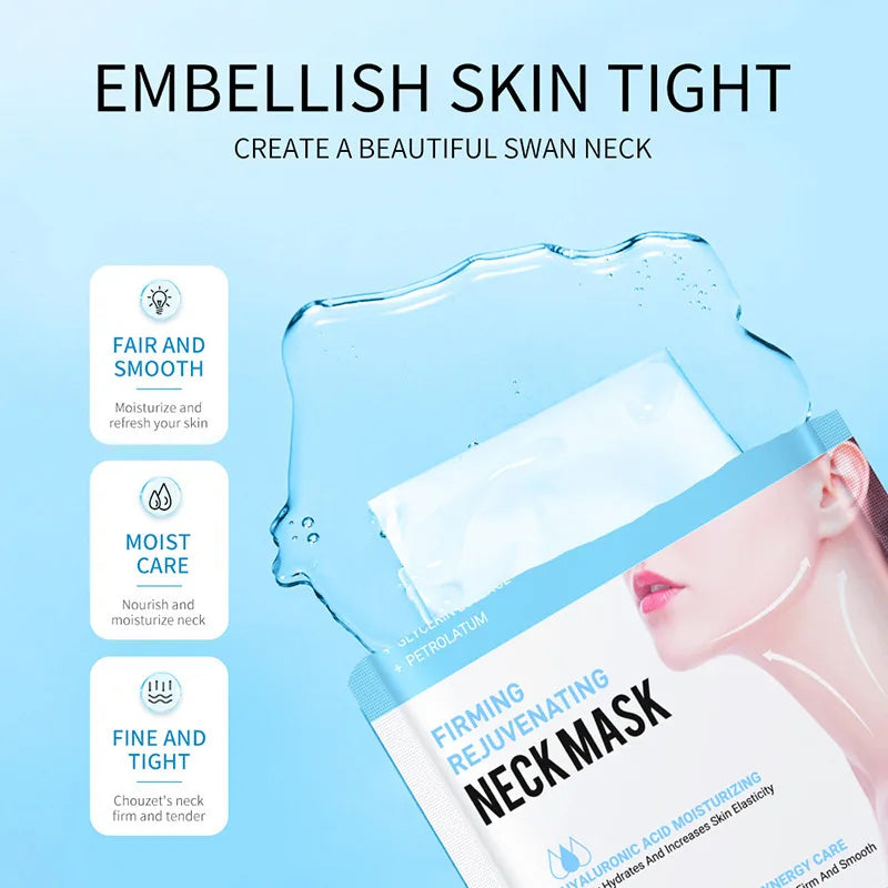 20pcs Hyaluronic Acid Neck Mask Collagen Firming Masks Anti-Wrinkle Whitening Anti-Aging Beauty Moisturizing Necks Skin Care-Health Wisdom™
