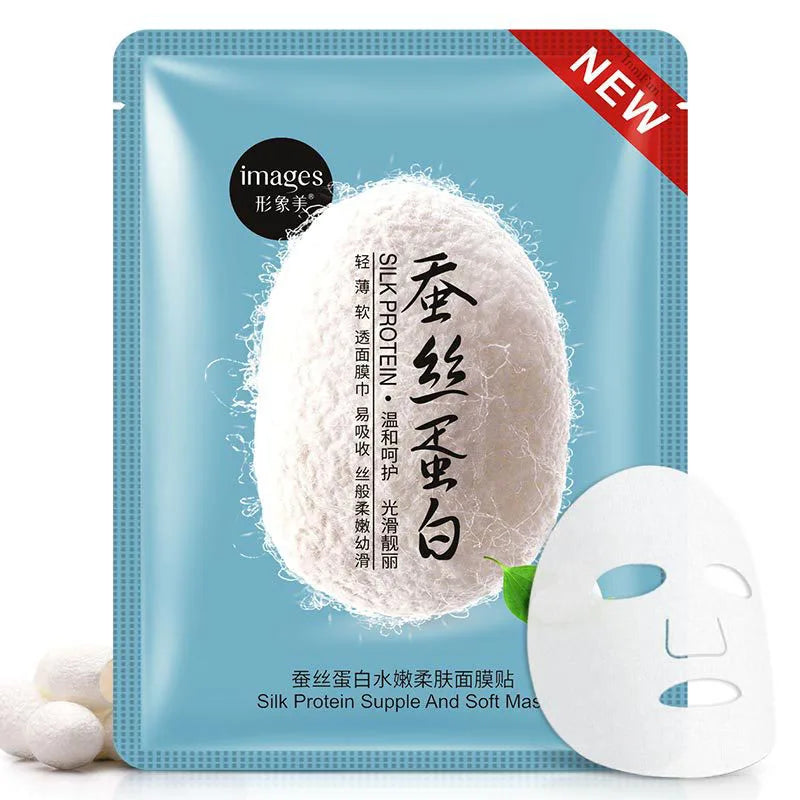 20pcs Silk Protein Face Mask Face Care Facial Sheet Mask Moisturizing Oil Control Nourishing Anti-aging Beauty Skin Care Masks-Health Wisdom™