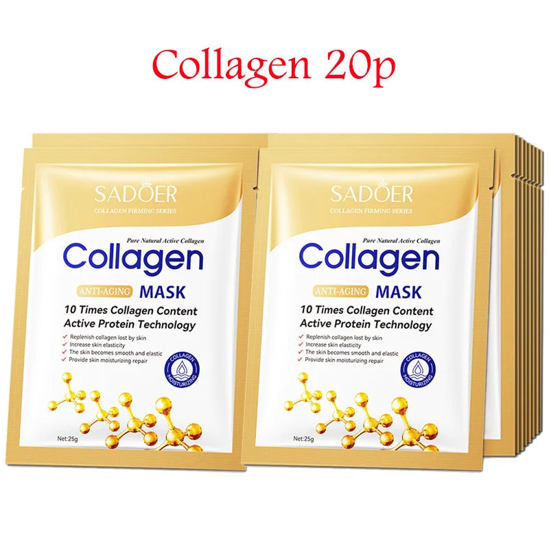 20pcs Snail Collagen Face Mask skincare Moisturizing Anti wrinkle Whitening Facial Masks Face Sheet Mask Korean Skin Care-Health Wisdom™