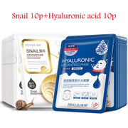 20pcs Snail Collagen Face Mask skincare Moisturizing Anti wrinkle Whitening Facial Masks Face Sheet Mask Korean Skin Care-Health Wisdom™