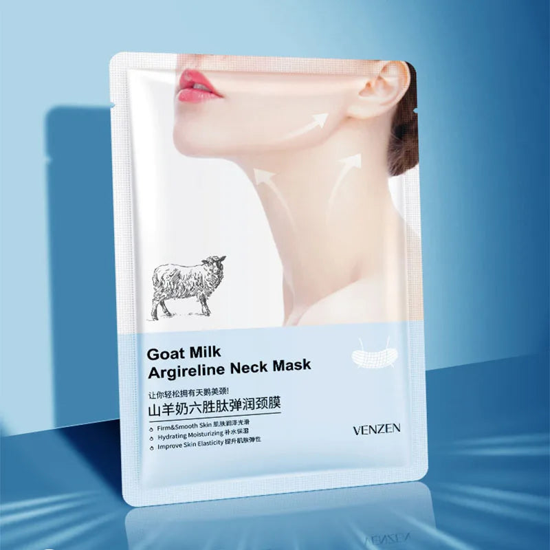 20pcs VENZEN Goat Milk Hexapeptide Neck Mask Moisturizing Anti-wrinkle Firming Whitening Anti-aging Masks Skin Care for Neck-Health Wisdom™