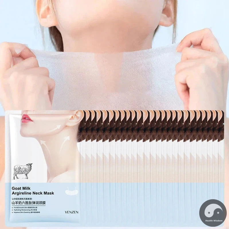 20pcs VENZEN Goat Milk Hexapeptide Neck Mask Moisturizing Anti-wrinkle Firming Whitening Anti-aging Masks Skin Care for Neck-Health Wisdom™