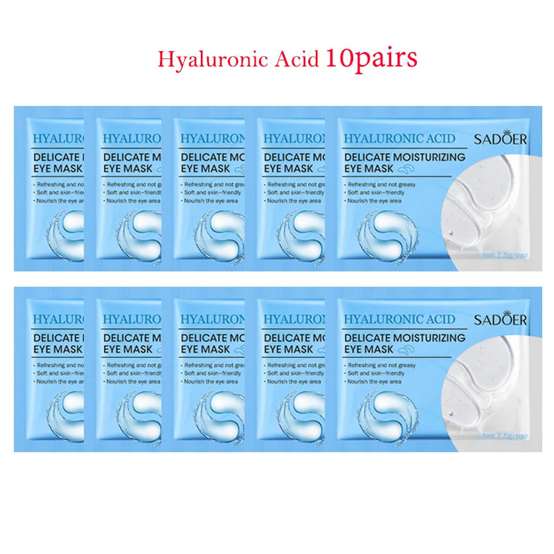 20pcs=10pairs Crystal Collagen Eye Mask Moisturizing Anti Dark Circles Anti-wrinkle skincare Eye Patches Skin Care for Eyes-Health Wisdom™