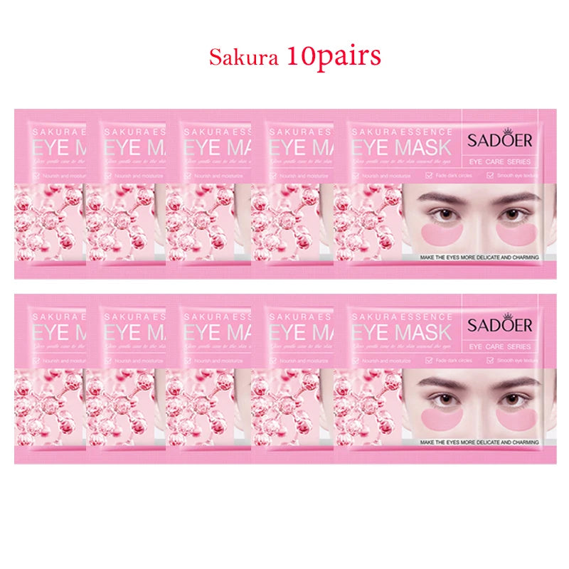 20pcs=10pairs Crystal Collagen Eye Mask Moisturizing Anti Dark Circles Anti-wrinkle skincare Eye Patches Skin Care for Eyes-Health Wisdom™