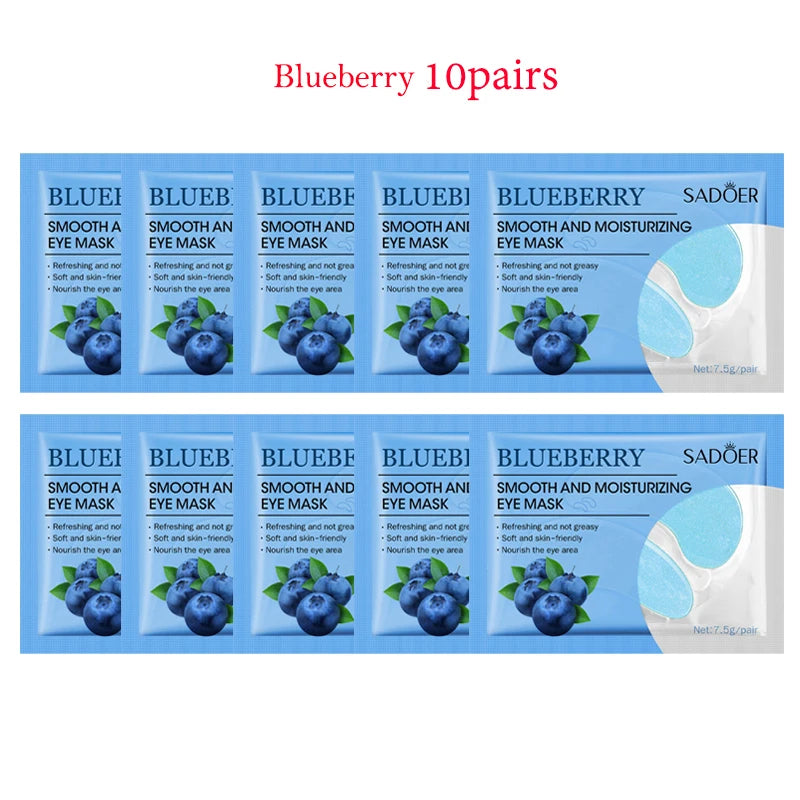 20pcs=10pairs Crystal Collagen Eye Mask Moisturizing Anti Dark Circles Anti-wrinkle skincare Eye Patches Skin Care for Eyes-Health Wisdom™