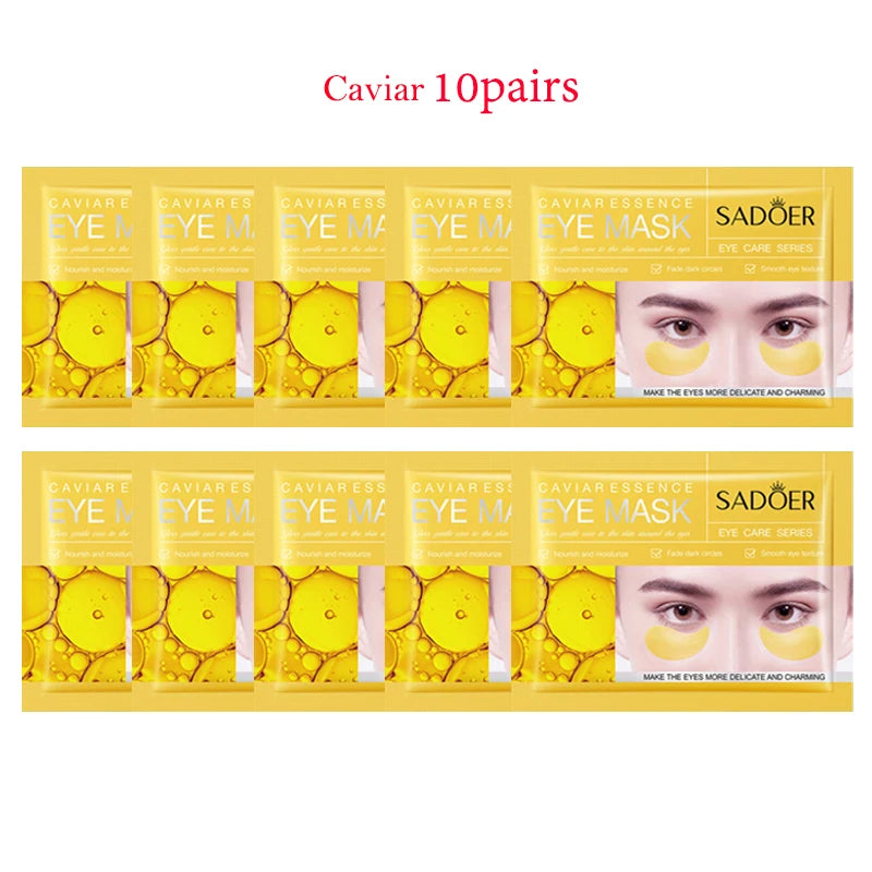 20pcs=10pairs Crystal Collagen Eye Mask Moisturizing Anti Dark Circles Anti-wrinkle skincare Eye Patches Skin Care for Eyes-Health Wisdom™