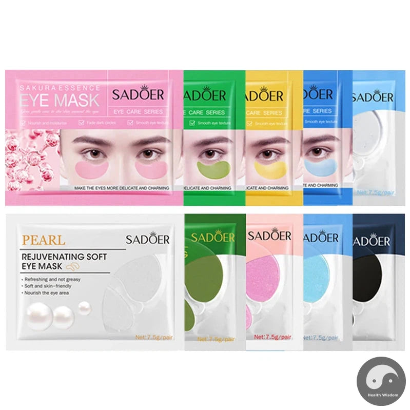 20pcs=10pairs Crystal Collagen Eye Mask Moisturizing Anti Dark Circles Anti-wrinkle skincare Eye Patches Skin Care for Eyes-Health Wisdom™
