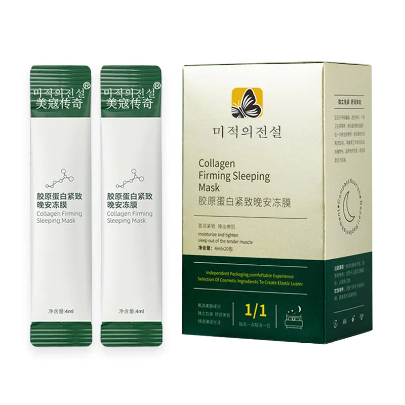 20pcs/lot Collagen Sleeping Facial Mask skincare Moisturizing Anti-wrinkles Skin Repair Brighten Face Mask Korean Facial Masks-Health Wisdom™