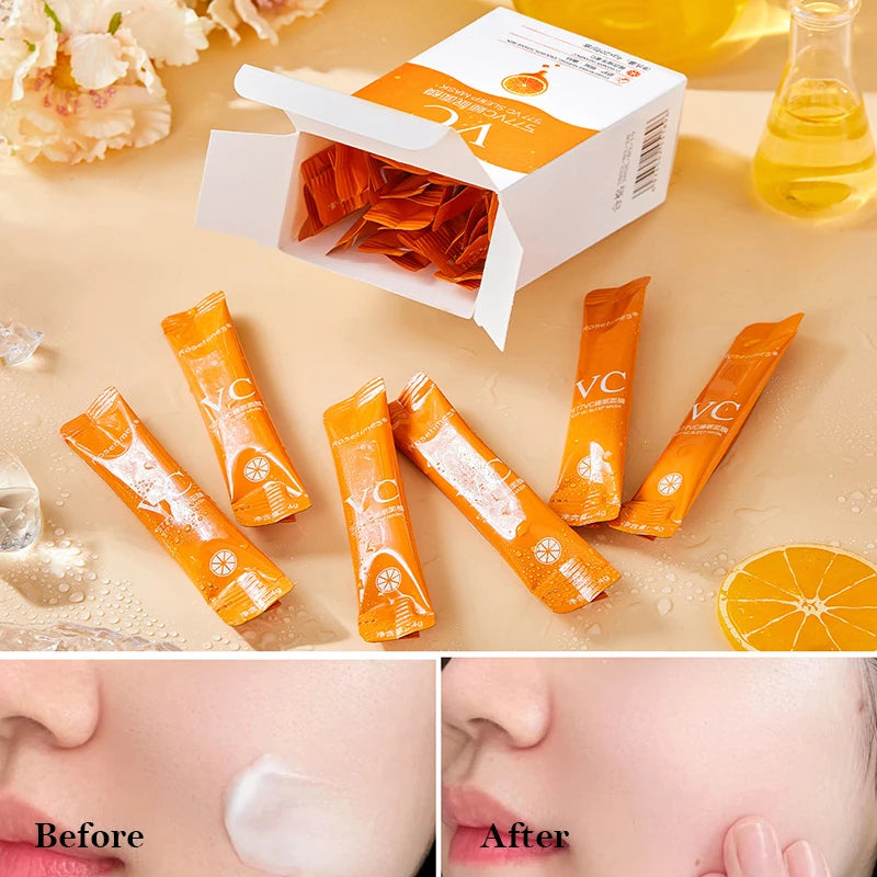 20pcs/lot Vitamin C Sleeping Mask Face No-wash Moisturizing Skin Rejuvenation Firming Disposable Sleep Facial Mask For Skin Care-Health Wisdom™