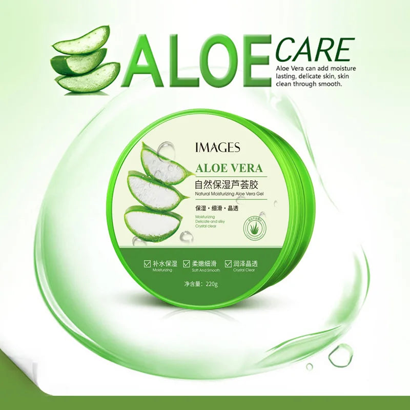220g IMAGES Natural Aloe Vera Gel Moisturizing Face Cream Facial Care Day Creams Acne Treatment Hydrating Skin Care Aloe Gel-Health Wisdom™