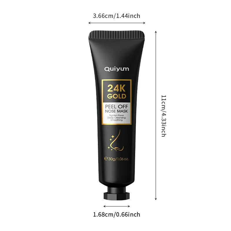 24K Gold Blackhead Removal Mask Deep Cleaning Moisturizing Remove Black Head Peel Off Nose Mask Blackhead Remover Peeling Masks-Health Wisdom™