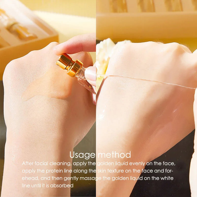 24K Gold Face Serum Active Collagen Silk Thread Facial Essence Anti-wrinkle Moisturizing Hyaluronic Serum for Face Skin Care-Health Wisdom™